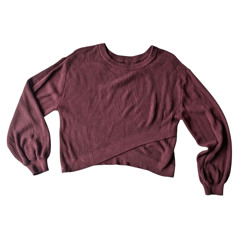 Lululemon Reversible Crossover Boolux Cashmere Smoky Red - Burgundy Sweater sz 8